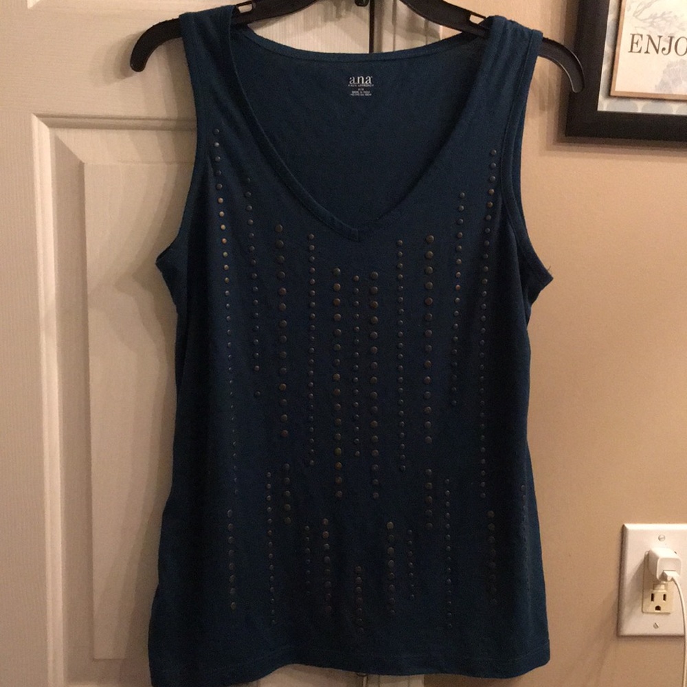 Ana dark teal sleeveless top